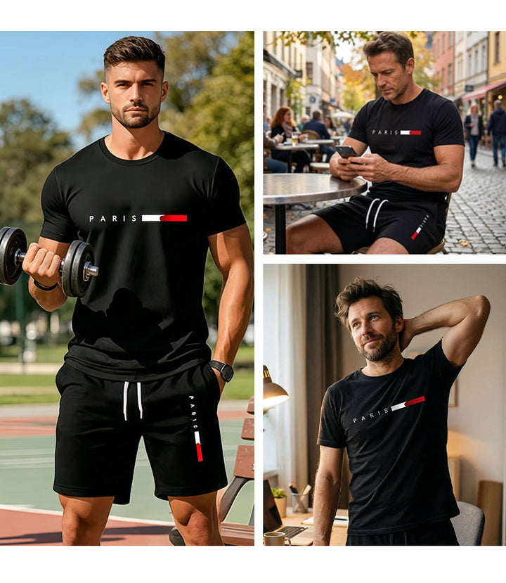 Luxven — Set coordinato di T-shirt e pantaloni corti