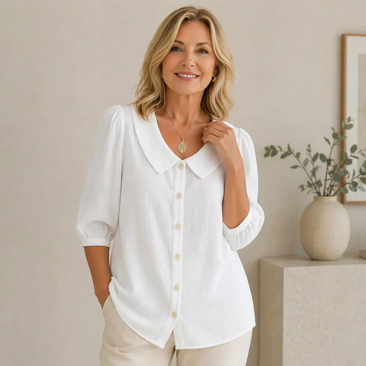 Celestine — Blusa con Collo e Bottoni
