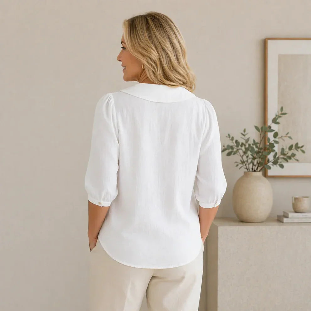 Celestine — Blusa con Collo e Bottoni