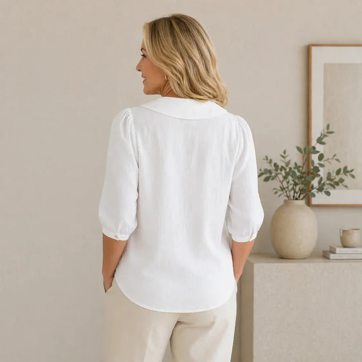 Celestine — Blusa con Collo e Bottoni