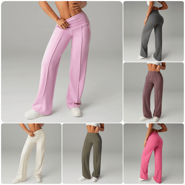 Velori — Pantaloni Fluidi a Gamba Larga in Seta Quotidiana