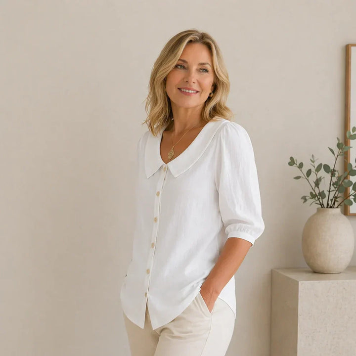 Celestine — Blusa con Collo e Bottoni