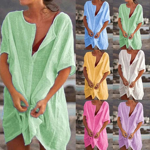 Vivienne — Blusa a Maniche Corte con Vestibilità Larga