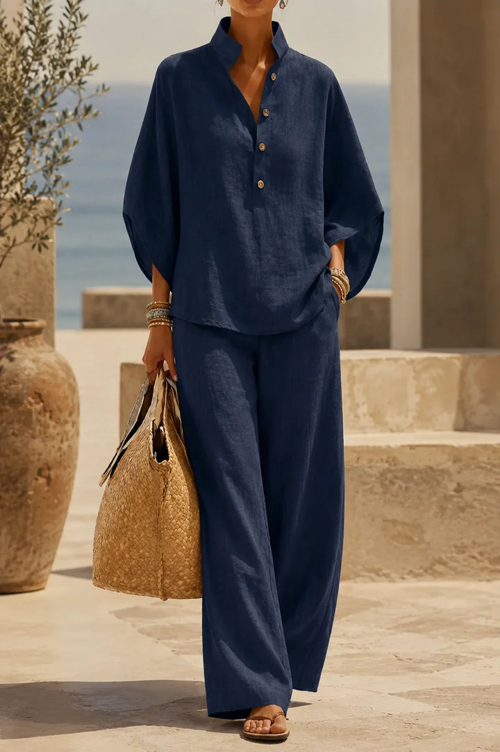 Mariel — Blusa a Manica A Pipistrello e Set di Pantaloni a Gamba Larga