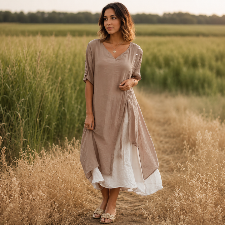 Aveline — Abito Maxi con Scollatura a V