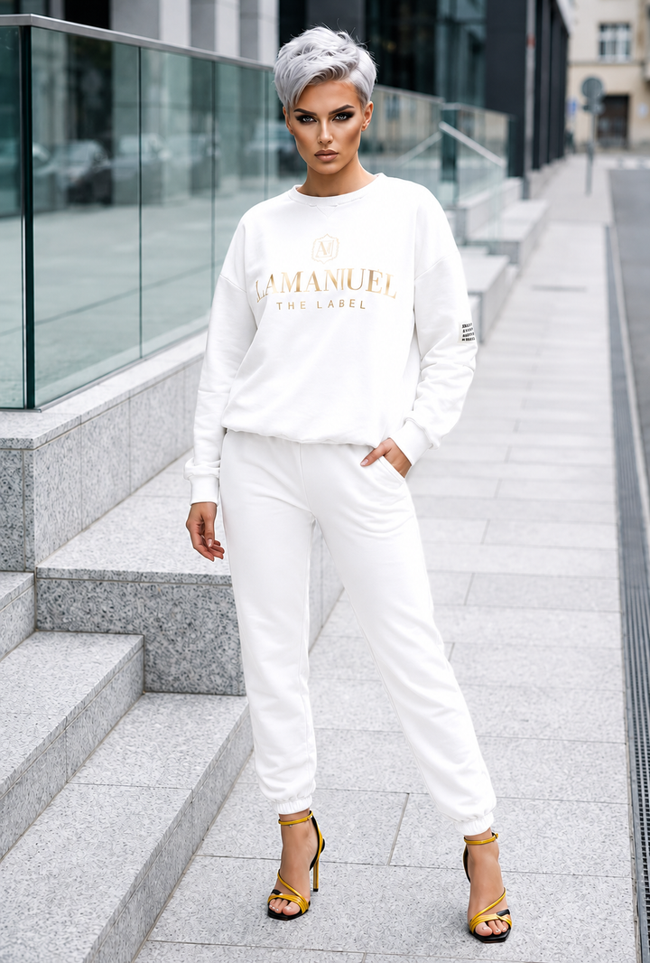 Lettera — Completo Top a Maniche Lunghe e Pantaloni