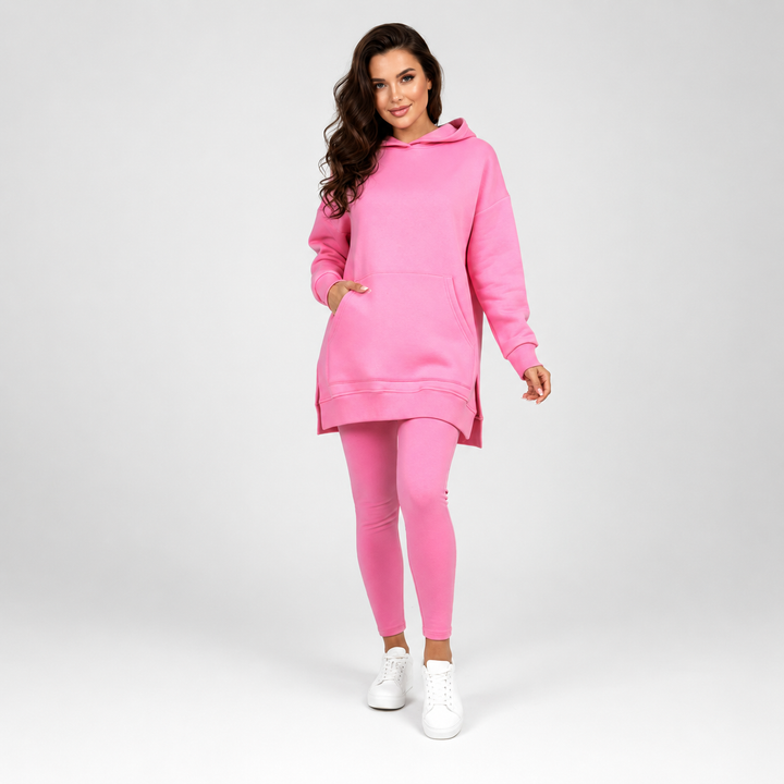 Velvura — Set Due Pezzi con Felpa e Pantaloni Jogger in Pile