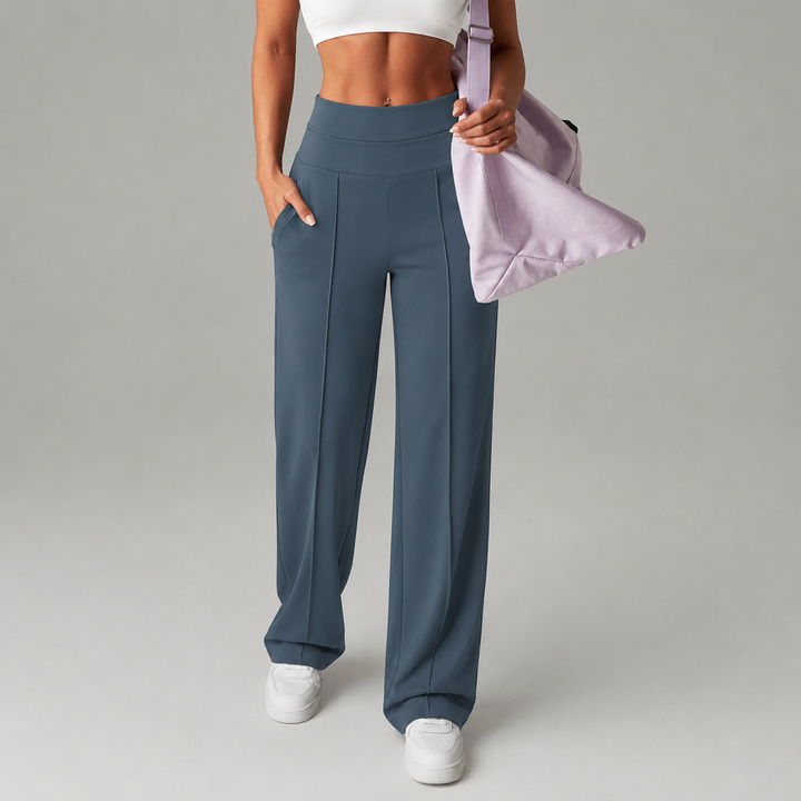 Velori — Pantaloni Fluidi a Gamba Larga in Seta Quotidiana