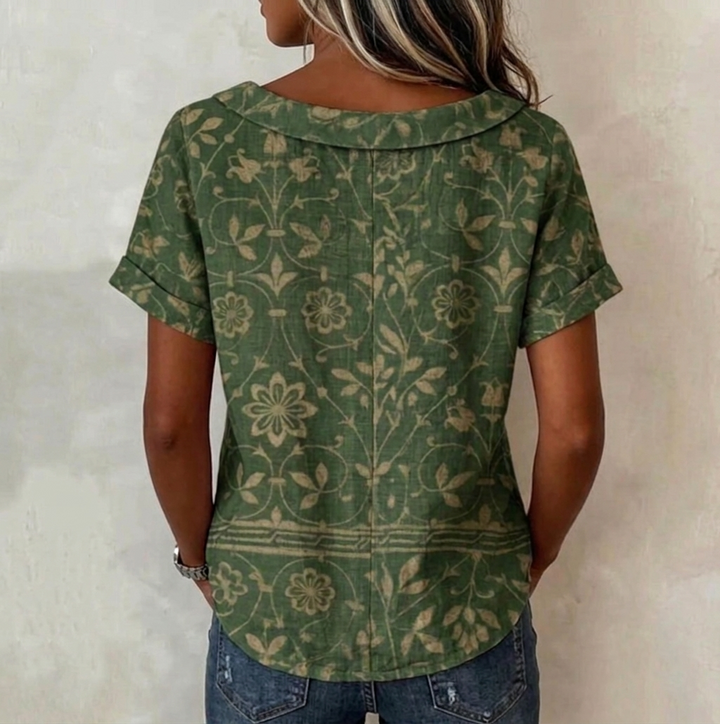 Odette — Blusa con Collo a Fiori