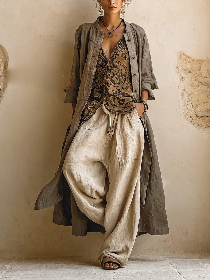 Giulia  —  Set a Tre Pezzi Fluid Boho a Strati