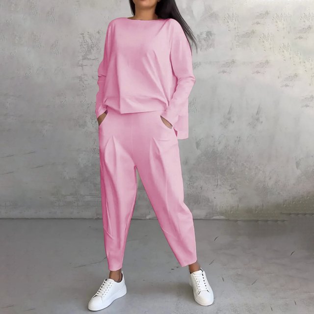 Cotone — Set Felpa e Pantaloni Asimmetrico