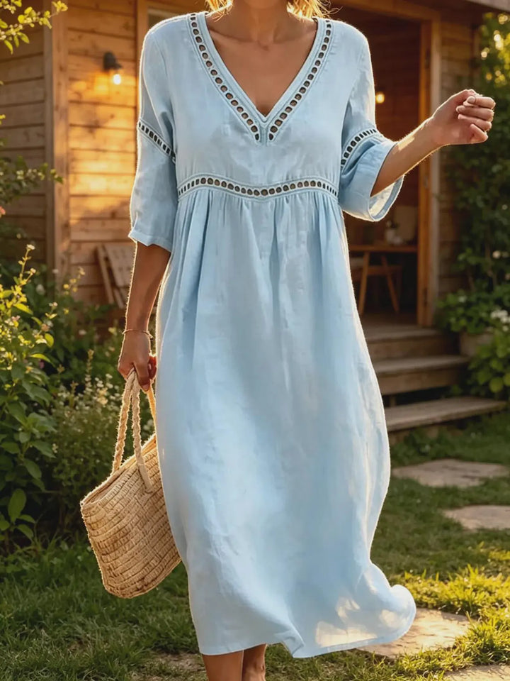 Daisy — Abito Relaxed con Cutout a Colore Unito