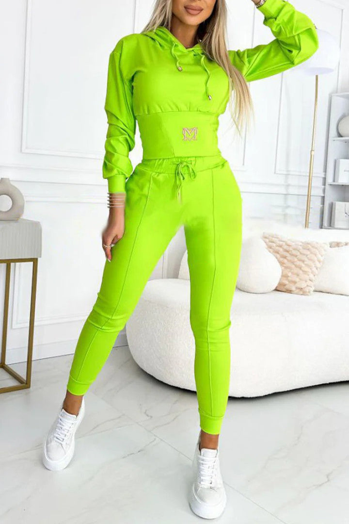 Souplesse — Set Hoodie Slim-Fit e Jogger a Vita Alta