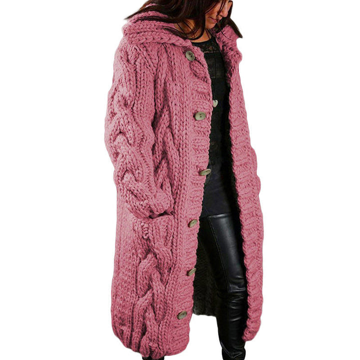 Ondina — Cardigan Cappotto Lavorato a Maglia Spessa