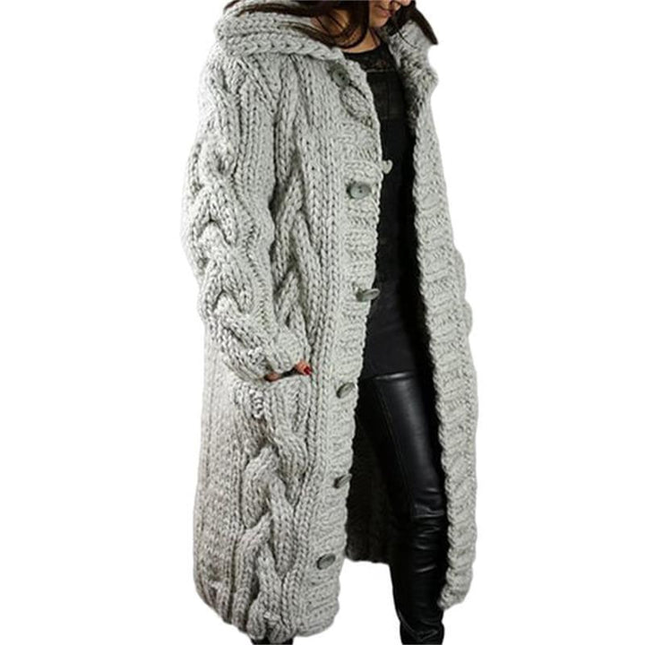 Ondina — Cardigan Cappotto Lavorato a Maglia Spessa