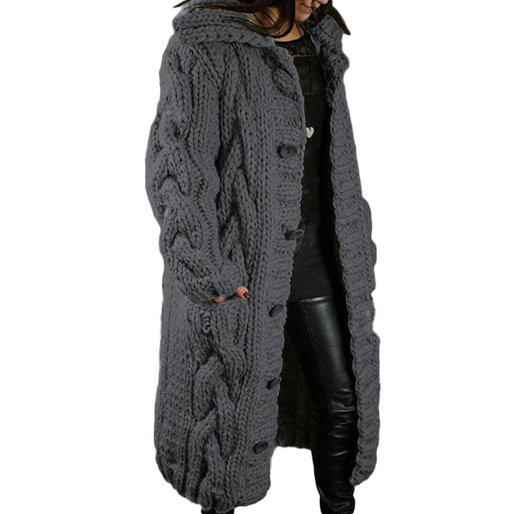 Ondina — Cardigan Cappotto Lavorato a Maglia Spessa