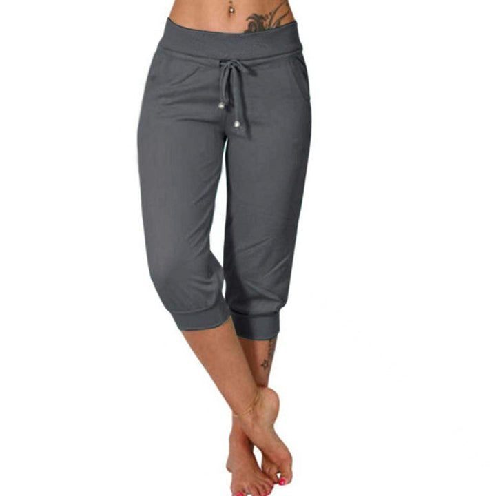 Luvène — Jogger Capri con Vita Regolabile e Tasche