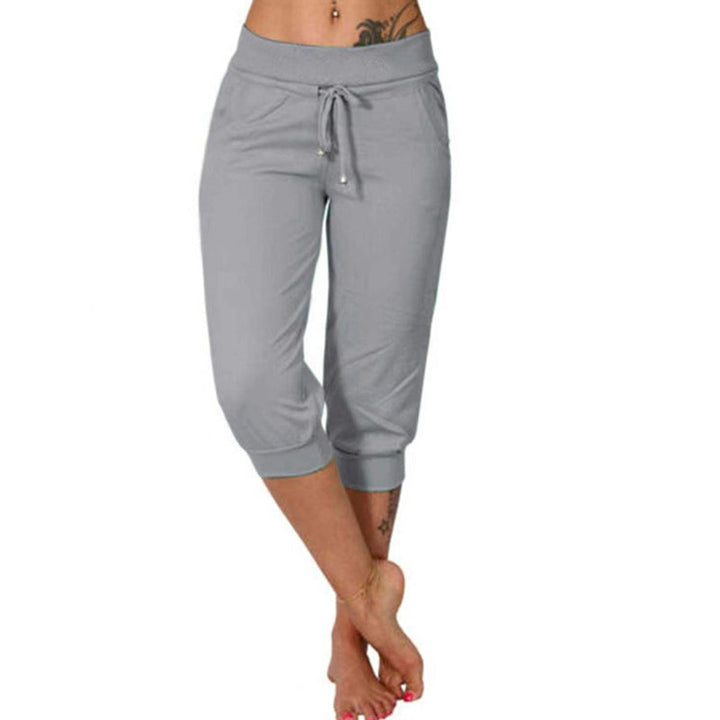 Luvène — Jogger Capri con Vita Regolabile e Tasche