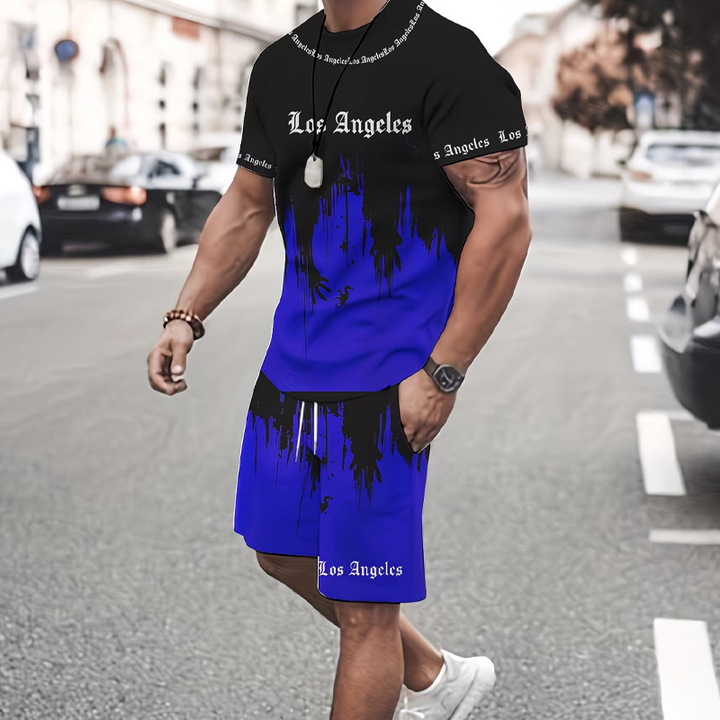 Kaldor — Set T-shirt e Pantaloni Corti con Stampa Grafica