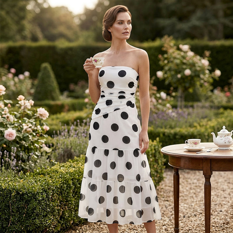 Rosalind — Abito Maxi a Righe Senza Spalline