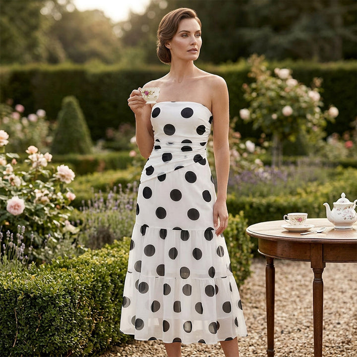 Rosalind — Abito Maxi a Righe Senza Spalline