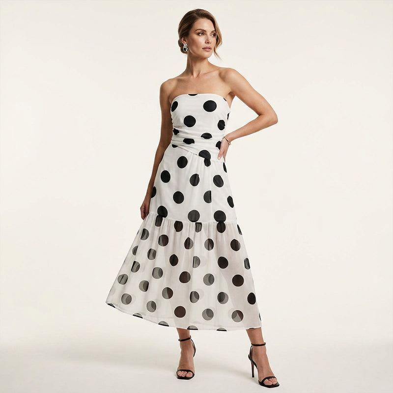 Rosalind — Abito Maxi a Righe Senza Spalline