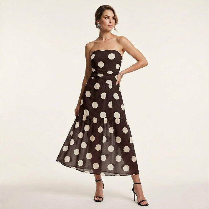 Rosalind — Abito Maxi a Righe Senza Spalline